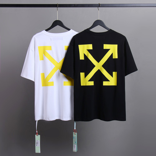 Off White Classic Logo Printed Short Sleeve Unisex Casual Loose Tee