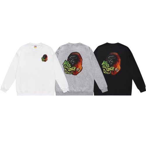 BAPE/A/Bathing Ape Letter Printed Pullover Unisex Casual Versatile Sweatshirt