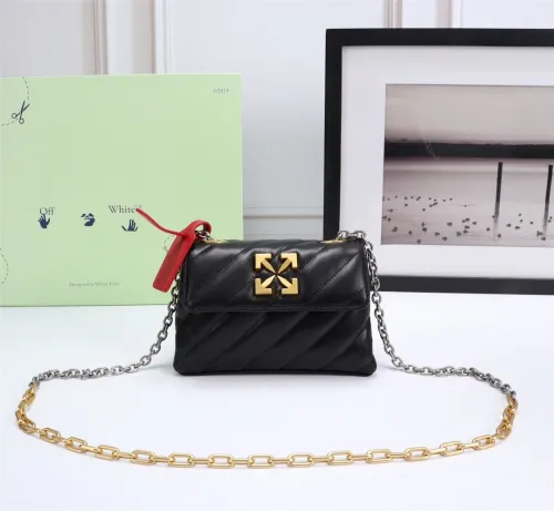 Off White Fashion Metal Arrow Handbag Women's Shoulder Bag Size:18*12*9CM