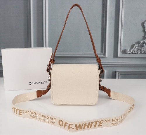 Off White Vintage Canvas Bag Classic Fashion Shoulder Bag Size18*15*5CM