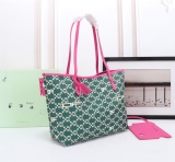 Off White Fashion Handbag Large Capacity Leather Shopping Bag