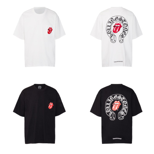 Chrome Hearts Classic Tongue Horseshoe Short Sleeve Unisex Casual Versatile T-shirt