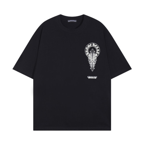 Chrome Hearts High Street Logo Printed Short Sleeve Unisex Casual T-shirt