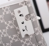 Off White Fashion Handbag Large Capacity Leather Shopping Bag