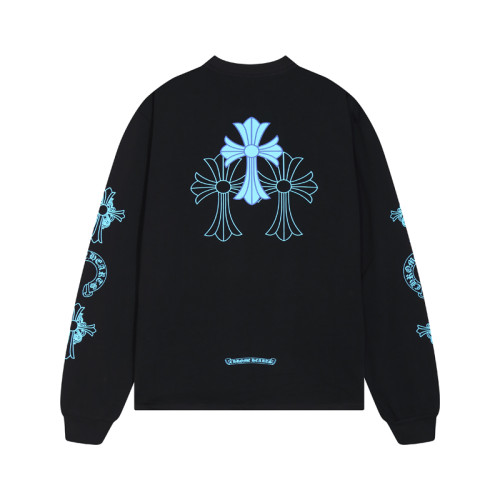 Chrome Hearts Classic Unisex Cross Printed Long Sleeves Pullover