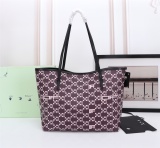 Off White Fashion Handbag Large Capacity Leather Shopping Bag