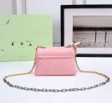 Off White Fashion Metal Arrow Handbag Women's Shoulder Bag Size:18*12*9CM