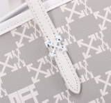 Off White Fashion Handbag Large Capacity Leather Shopping Bag