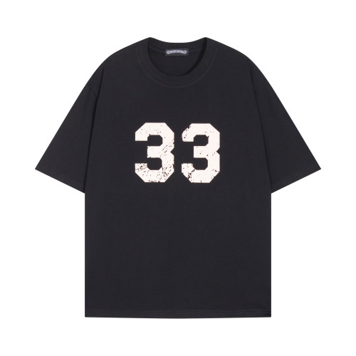 Chrome Hearts Classic Horseshoe Cross Print Short Sleeve Unisex Casual Versatile T-shirt