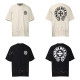 Chrome Hearts Horseshoe Cross Graffiti Speckled Ink Short Sleeve Couple Versatile Casual T-shirt
