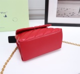 Off White Fashion Metal Arrow Handbag Women's Shoulder Bag Size:18*12*9CM
