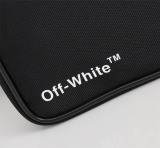 Off White New Double Pocket Waist Bag Fashion Black Crossbody Bag Size:30*16*5CM