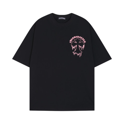 Chrome Hearts Cross Logo Embroidered Short Sleeve Unisex Casual T-shirt