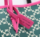 Off White Fashion Handbag Large Capacity Leather Shopping Bag