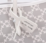 Off White Fashion Handbag Large Capacity Leather Shopping Bag