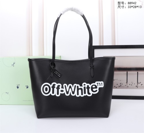 Off White New Style Cowhide Shopping Bag Large Handbag