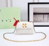 Off White Fashion Metal Arrow Handbag Women's Shoulder Bag Size:18*12*9CM