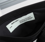 Off White New Double Pocket Waist Bag Fashion Black Crossbody Bag Size:30*16*5CM