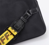 Off White New Double Pocket Waist Bag Fashion Black Crossbody Bag Size:30*16*5CM
