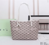 Off White Fashion Handbag Large Capacity Leather Shopping Bag