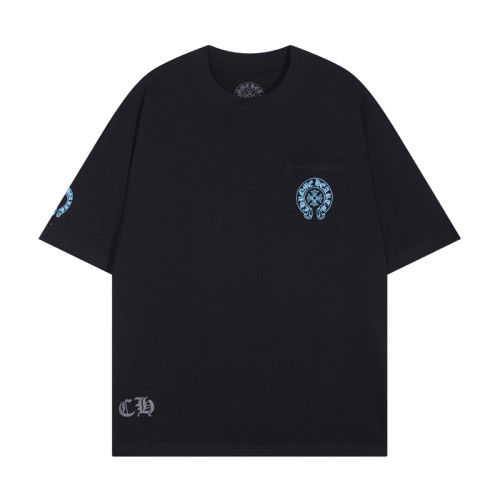 Chrome Hearts Classic Cross Print Short Sleeve Unisex Casual T-shirt
