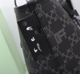 Off White Fashion Handbag Large Capacity Leather Shopping Bag