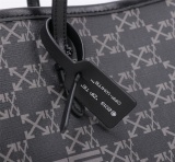 Off White Fashion Handbag Large Capacity Leather Shopping Bag