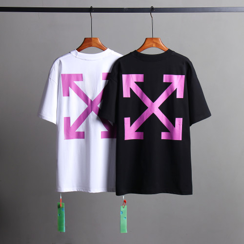 Off White New Simple T-shirt Unisex Casual Street Short Sleeve