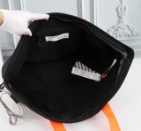 Off White Fashion Classic Handbag Black Zipper Shopping Bag Size:46*32*16CM