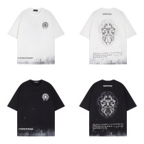 Chrome Hearts High Street Speckle Logo Printed Short Sleeve Unisex Casual Versatile T-shirt