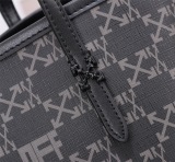 Off White Fashion Handbag Large Capacity Leather Shopping Bag