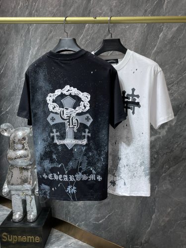 Chrome Hearts High Street Cross Piece Short Sleeve Unisex Casual Versatile T-shirt