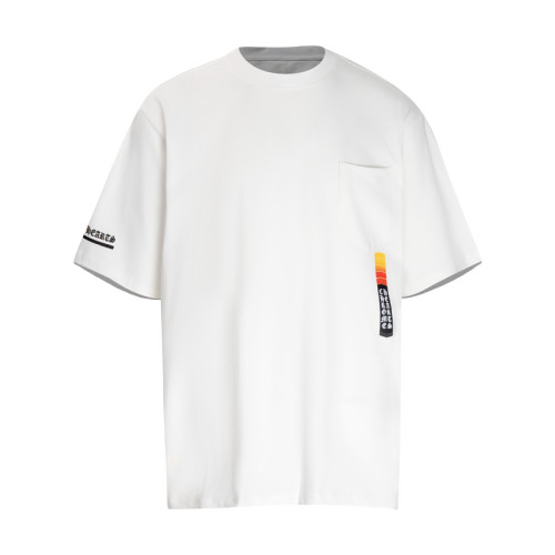 Chrome Hearts Fashion Letter Gradient Color Charging Capacity Short Sleeve Couple Versatile Casual T-shirt