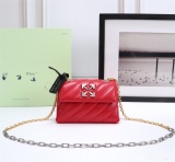 Off White Fashion Metal Arrow Handbag Women's Shoulder Bag Size:18*12*9CM