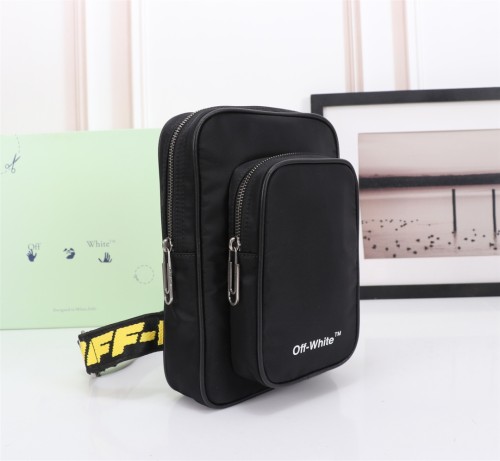 Off White Men's Casual Crossbody Bag Black Shoulder Bag Sizes:18*27*6CM