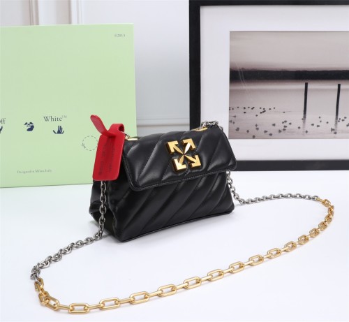 Off White Fashion Metal Arrow Handbag Women's Shoulder Bag Size:18*12*9CM