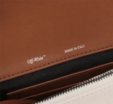 Off White Binder Clip Bag Fashion Classic Apricot Color Handbag Size:18*12*5CM