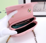 Off White Fashion Metal Arrow Handbag Women's Shoulder Bag Size:18*12*9CM