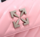 Off White Fashion Metal Arrow Handbag Women's Shoulder Bag Size:18*12*9CM