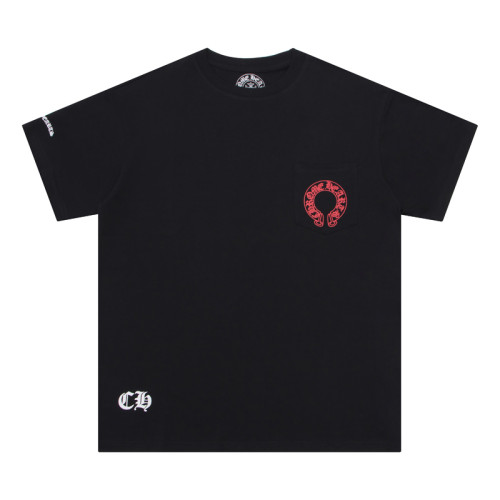 Chrome Hearts Classic Horseshoe Sanskrit Printed Short Sleeve Unisex Casual T-shirt