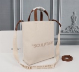 Off White Vintage Bucket Bag Classic Fashion Apricot Handbag Bag Size27*30*11.5CM