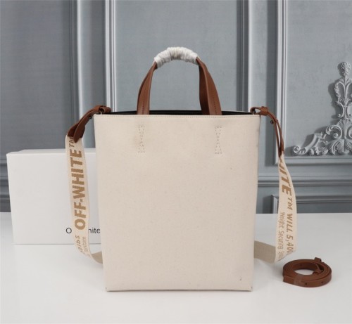 Off White Vintage Bucket Bag Classic Fashion Apricot Handbag Bag Size27*30*11.5CM