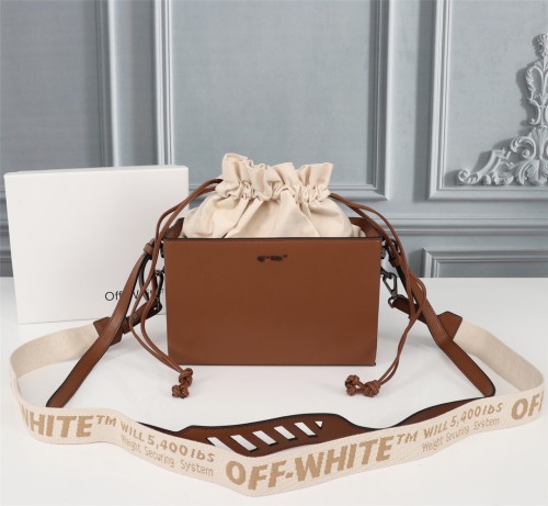 Off White Square Box Bag Fashion Classic Shoulder Bag Size:26*22*16CM