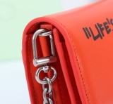 Off White Chain Crossbody Bag Fashion Shoulder Bag Sizes:21*11*5CM
