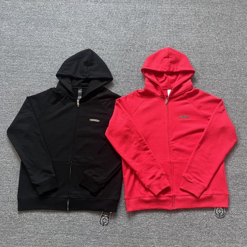 Chrome Hearts Embroidered Cross Hooded Zipper Couple Casual Versatile Sports Coat