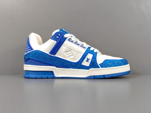 Louis Vuitton Trainer Fashion Low Casual Board Shoes Men Rhinestone Rendering Sneakers