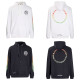 Chrome Hearts Yellow Green Gradient Letter Horseshoe Flower Arm Cross Hooded Hoodie