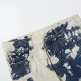 Chrome Hearts Fashion Street Washed Tie-dyed Jeans Unisex Distressed Colored Cross Pants