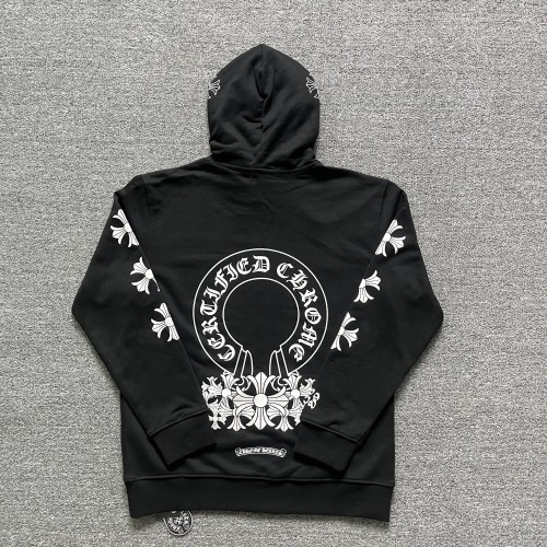 Chrome Hearts Classic Horseshoe Cross Print Hoodie Couple Casual Versatile Sweatshirt