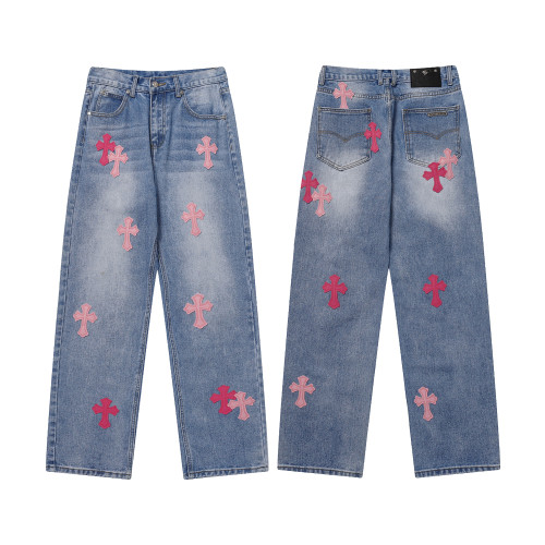 Chrome Hearts New Fashion Jeans Unisex Casual Street Denim Pants